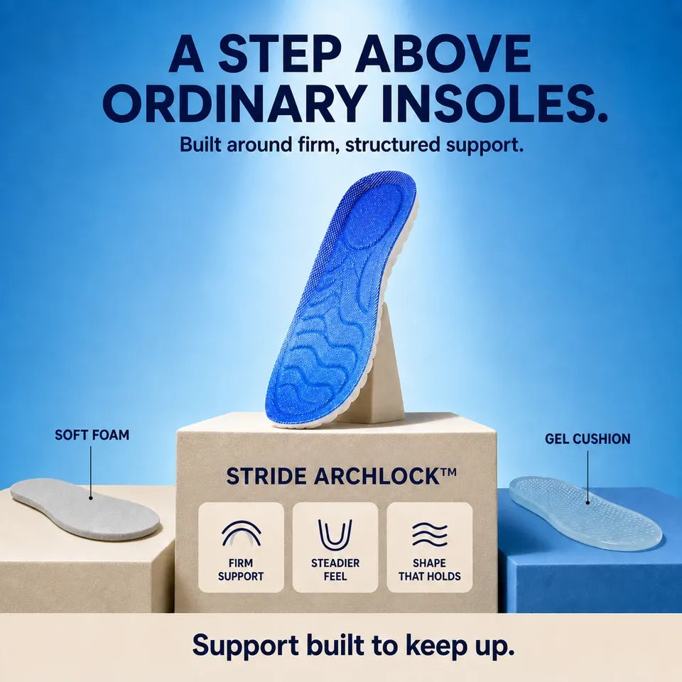 Stride ArchLock shown above foam and gel alternatives